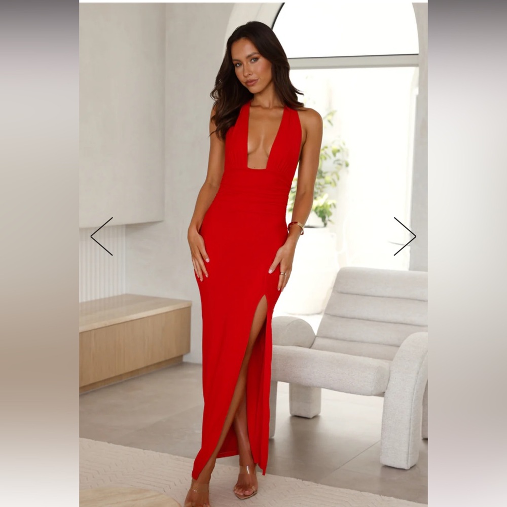 HELLO MOLLY BEST OF THE BEST MESH MAXI DRESS RED